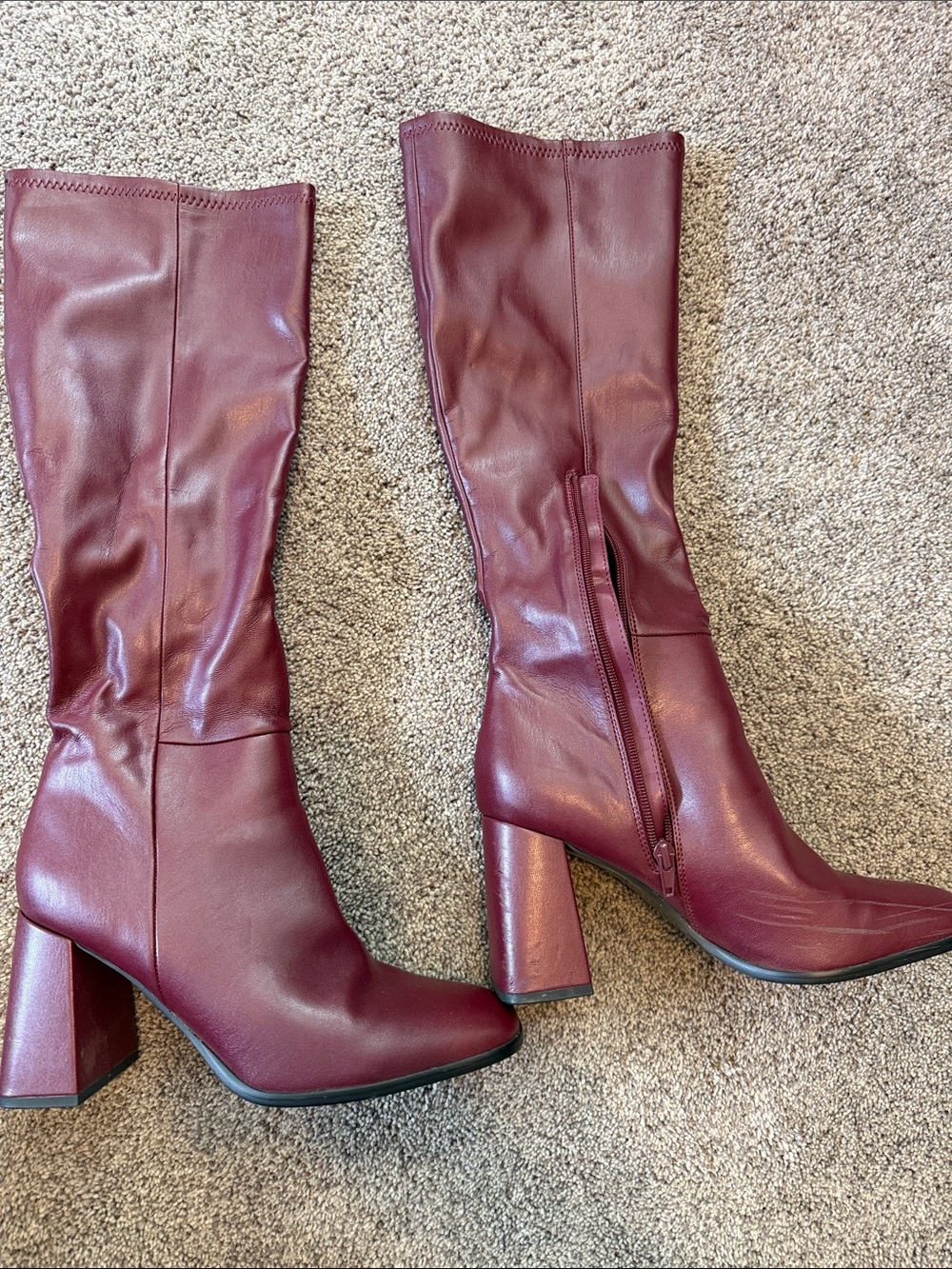 Steve Madden Tall Wine Block Heel Boots